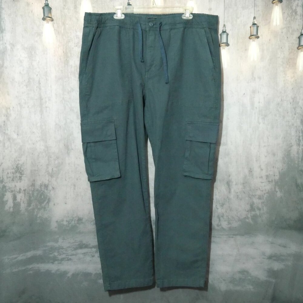 Women's Blue Mutual Weave Green Cargo Pants XXL
